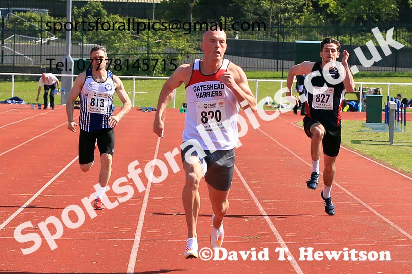 Senior Mens 100 metres, 2023 North Eastern Track and Field Champs., Middlesbrough Sports Village, Middlesbrough. Photo: David T. Hewitson/Sports for All Pics